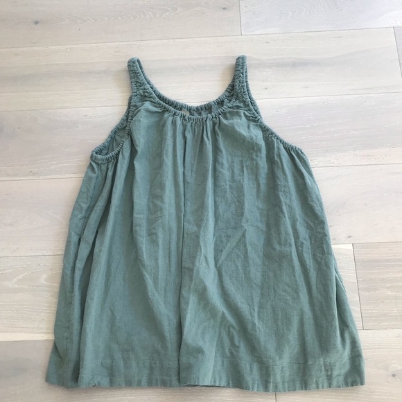 Free People Free-est Amanda Cotton-Linen Mini Dress Ruched Sleeveless Sz medium - Picture 4 of 7